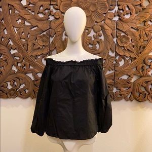 Black off the shoulder top